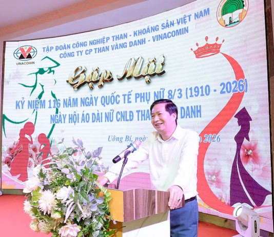 Rực rỡ sắc áo dài nữ công nhân Than Vàng Danh dịp 8/3